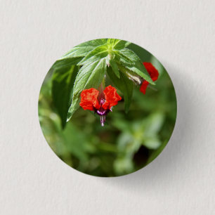 Schläger-Gesichts-Blumen-Knopf Button