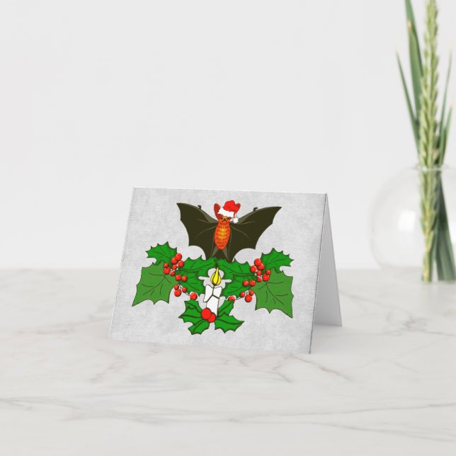 Schläger in der Stechpalme Feiertagskarte (Vorderseite)