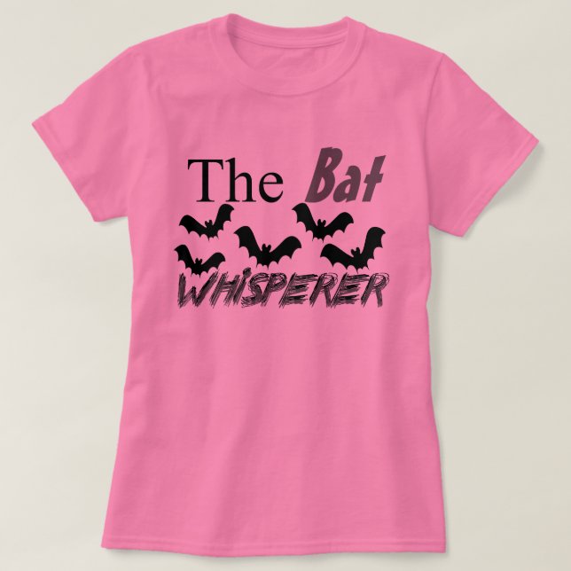 Schläger-Liebhaber das Schlägerwhisperer-Rosa T-Shirt (Design vorne)