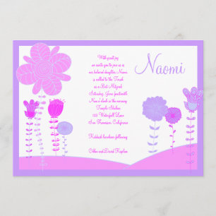 Schläger Mitzvah Einladung Naomi