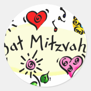 Schläger Mitzvah Runder Aufkleber