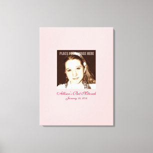 Schläger Mitzvah unterzeichnen herein Party-Brett Leinwanddruck