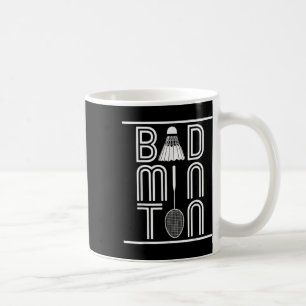 Schläger Smash Shuttle Spieler Badminton Kaffeetasse