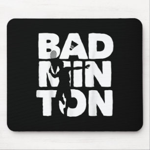 Schläger Smash Shuttle Spieler Badminton  Mousepad