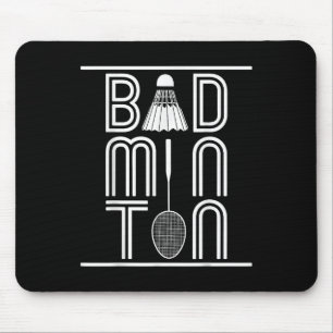 Schläger Smash Shuttle Spieler Badminton Mousepad