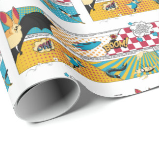 Schläger-Superheld-Packpapier Geschenkpapier