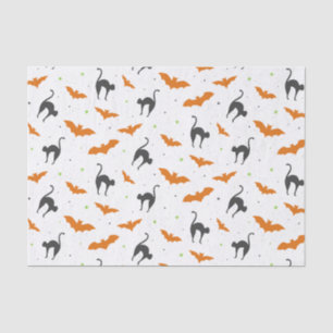 Schläger und Katzen Halloween Seidenpapier