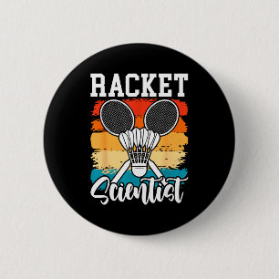 Schlägerschläger - Badminton-Spieler Athlet Shuttl Button