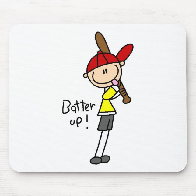 Schlagmann-Baseball-Mauspad Mousepad (Vorne)