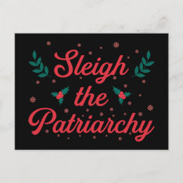 Schlagt das Patriarchat Feministisches Weihnachten Postkarte