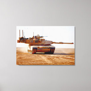 SCHLAGTANK - M1 Abrams 24x36 Leinwanddruck