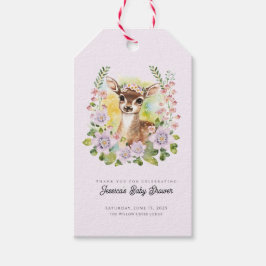 Schlagwörter für die Whimsical Deer Baby Shower Geschenkanhänger