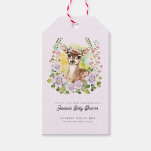 Schlagwörter für die Whimsical Deer Baby Shower Geschenkanhänger