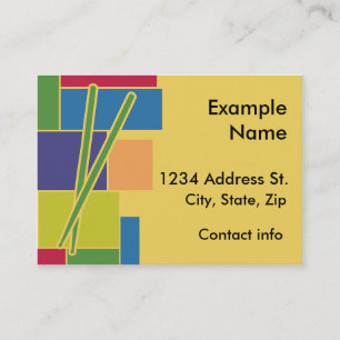 Schlagzeug Colorblocks Visitenkarte