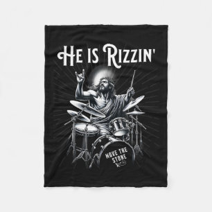 Schlagzeug Drum Funny Rizz Er Rizzin Jesus Drum Fleecedecke