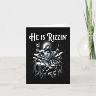 Schlagzeug Drum Funny Rizz Er Rizzin Jesus Drum Karte