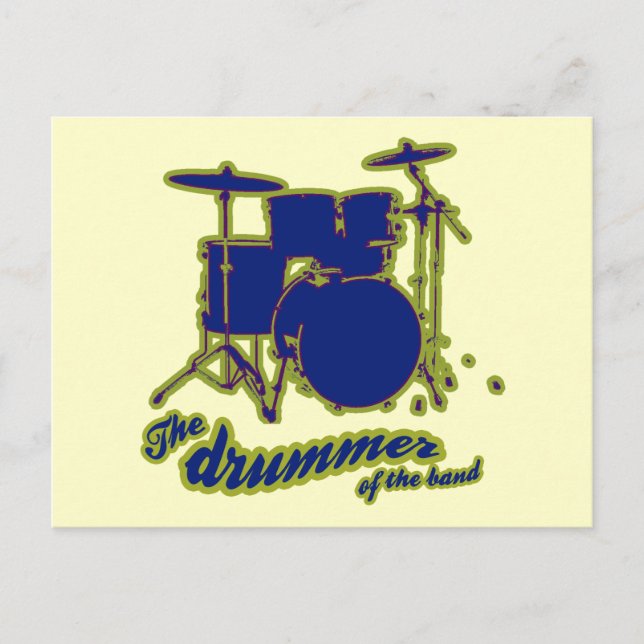 Schlagzeug Drums ~ Drummer Postkarte (Vorderseite)