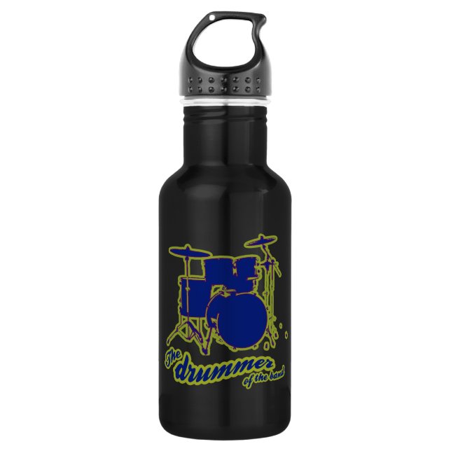 Schlagzeug Drums drummer Trinkflasche (Vorderseite)