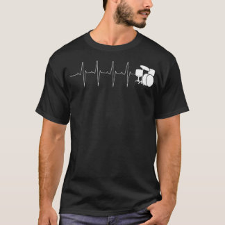 Schlagzeug-Herzschlag Drummer Schlagzeuger T-Shirt
