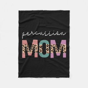 Schlagzeug Mama Funny Drum Drummer Mama Leopard Fleecedecke