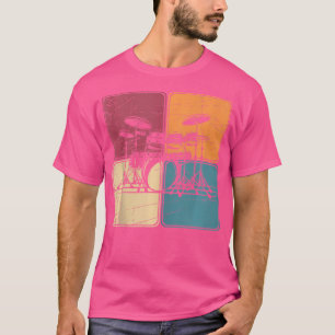 Schlagzeug Musical Instrument Drummer Pop Art Drum T-Shirt