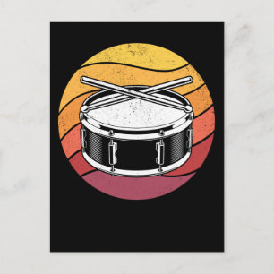 Schlagzeug Retro Drums Lover Drummer Postkarte