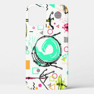 Schlagzeug: Watercolor Memphis Retro. Case-Mate iPhone Hülle