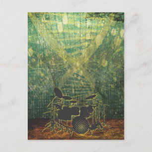 Schlagzeugelgrunge mit 1b postkarte