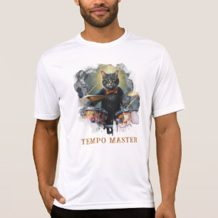 *~* Schlagzeuger Coole Katze DRUMMER SCHLEIFE AP91 T-Shirt
