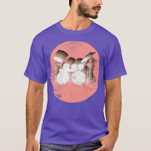 Schlagzeuger Drumset Retro Vintage Trommeln Lustig T-Shirt
