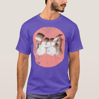 Schlagzeuger Drumset Retro Vintage Trommeln Lustig T-Shirt