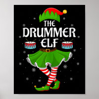 Schlagzeuger-Elf Weihnachten Familie Mädchen Fraue