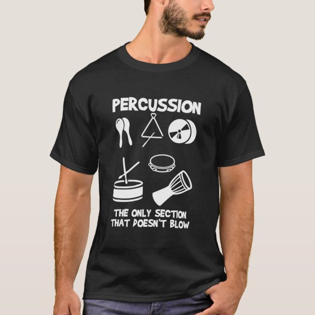 Schlagzeuger Marching Band Orchester Percussion T-Shirt (Vorderseite)
