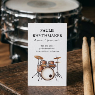 Schlagzeuger Percussionist Musiker  Visitenkarte