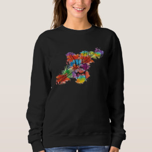 Schlagzeuger rockt auf Schlagzeug und Drumsticks f Sweatshirt
