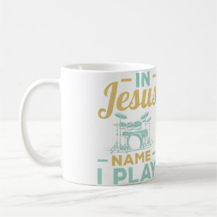 Schlagzeuger und Jesus Christlich Kaffeetasse