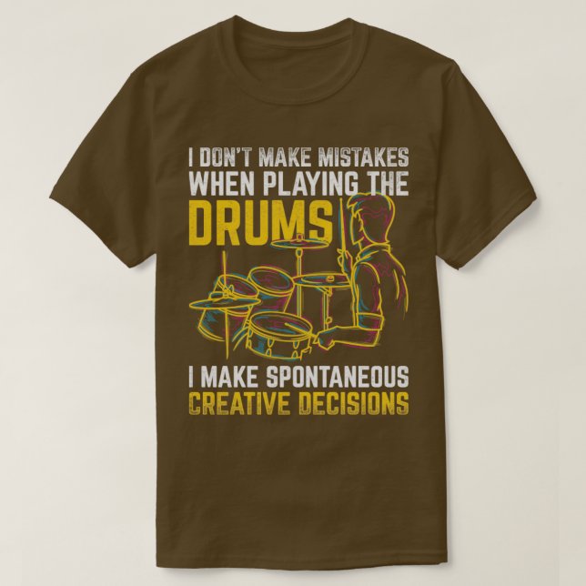 Schlagzeuger Zitat Schlagzeug T-Shirt (Design vorne)