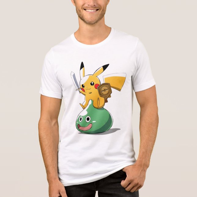 Schlamm-Reiter Pikachu (Pokemon) Tri-Blend Shirt (Vorderseite)