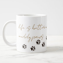 Schlammige Pfoten Kaffeetasse