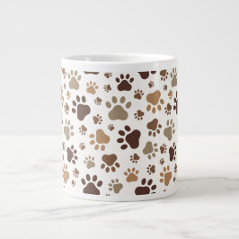 Schlammige Pfotenabdrücke Tasse