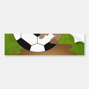 Schlammiger Fußball Autoaufkleber