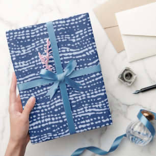 Schlammklebestreifen in Indigoblau Geschenkpapier
