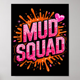 Schlammlaufteam der Frauen Schlamm Schlammlaufen L Poster