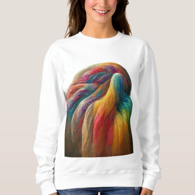 Schlammrutschen Regenbogen Dash einzigartigen T -  Sweatshirt (Vorderseite)