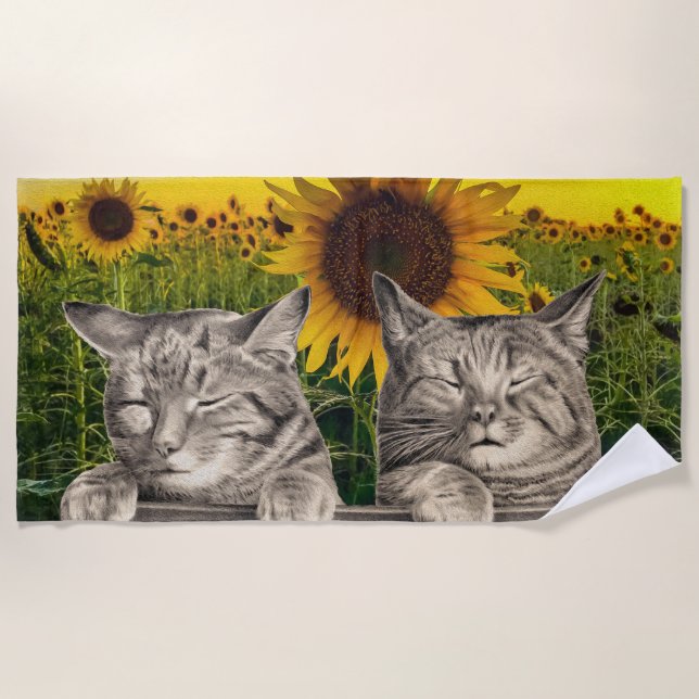 Schlampe Cats Strandtuch (Vorderseite)