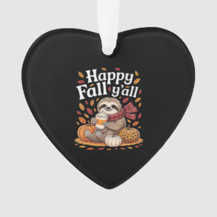 Schlampe mit Kürbisgewürz fröhlicher Herbst Ornament