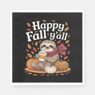 Schlampe mit Kürbisgewürz fröhlicher Herbst Serviette