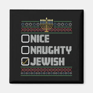 Schlampig Nett Jüdischer Weihnachtsmann Hässliches Magnet