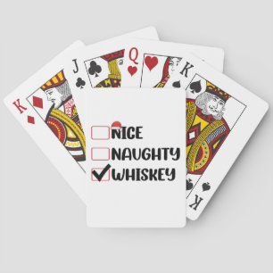 Schlampig Nett Whiskey Santa Weihnachtsliste Spielkarten