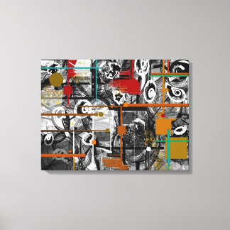 Schlampige, Abstrakt gewrappte Canvas Leinwanddruck